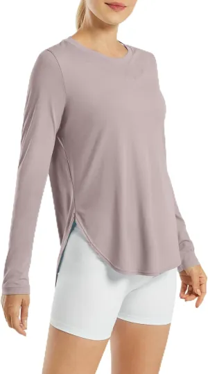 G4Free Women's UPF 50  UV Shirts Long Sleeve Workout Sun Shirt Outdoor Gym Hiking Tops Quick Dry Lightweight