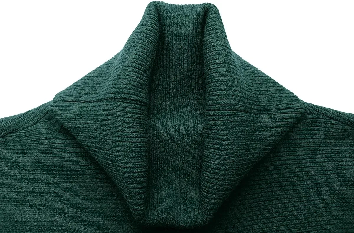GABERLY Turtleneck Batwing Sleeves Dolman Knitted Oversized Sweaters and Pullovers Tops for Women