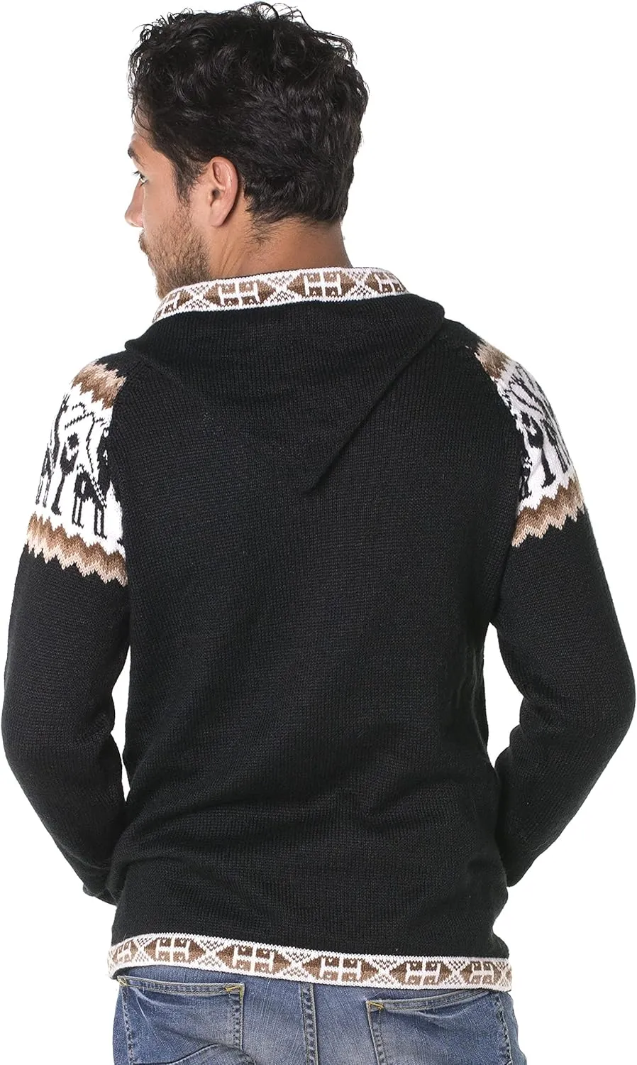 Gamboa Alpaca Cardigan Sweaters for Men Hoodie Mens Jacket Light and Softness Wool Knitted Summer Winter Hooded Sweater