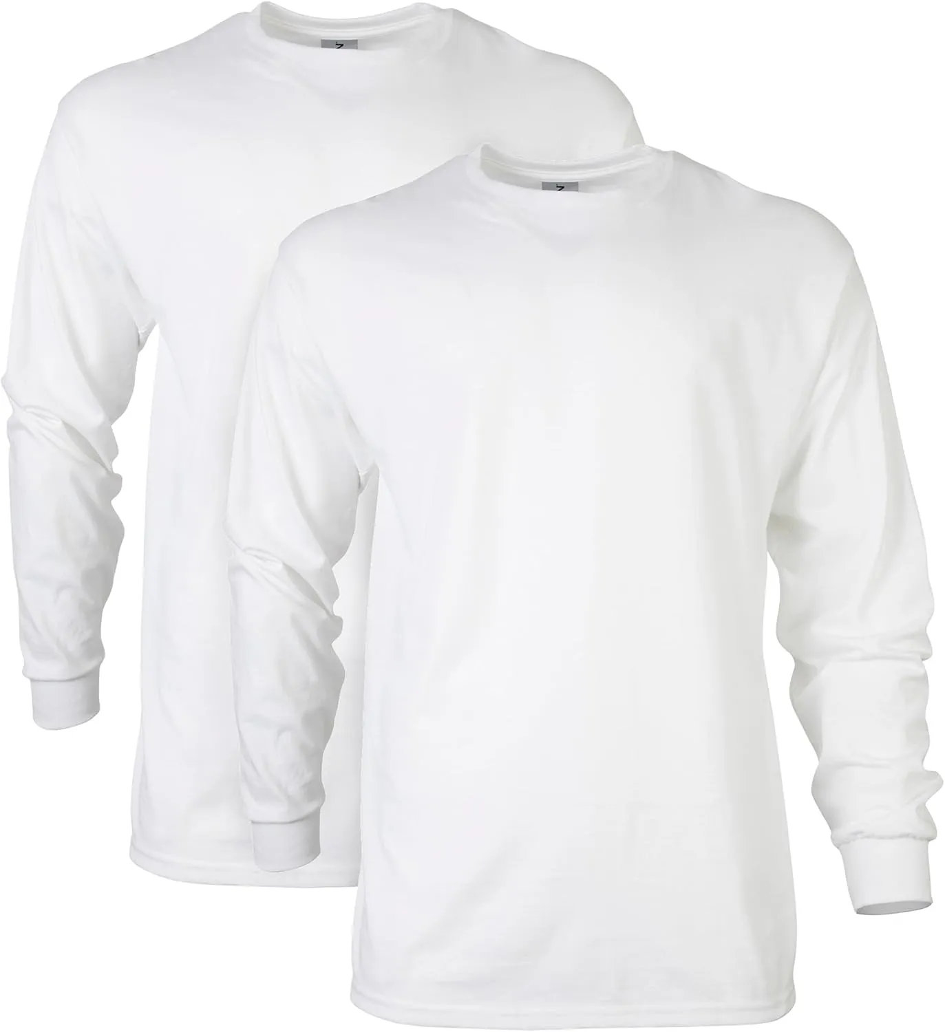 Gildan Men's Ultra Cotton Long Sleeve T-Shirt, Style G2400, Multipack, White (2-Pack), 2X-Large