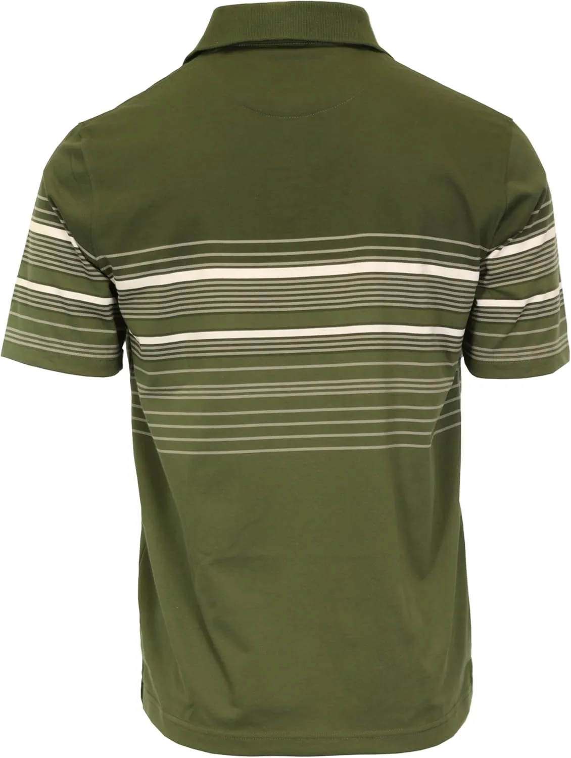 Gioberti Mens Striped Polo Shirt with Pocket - Yarn Dye