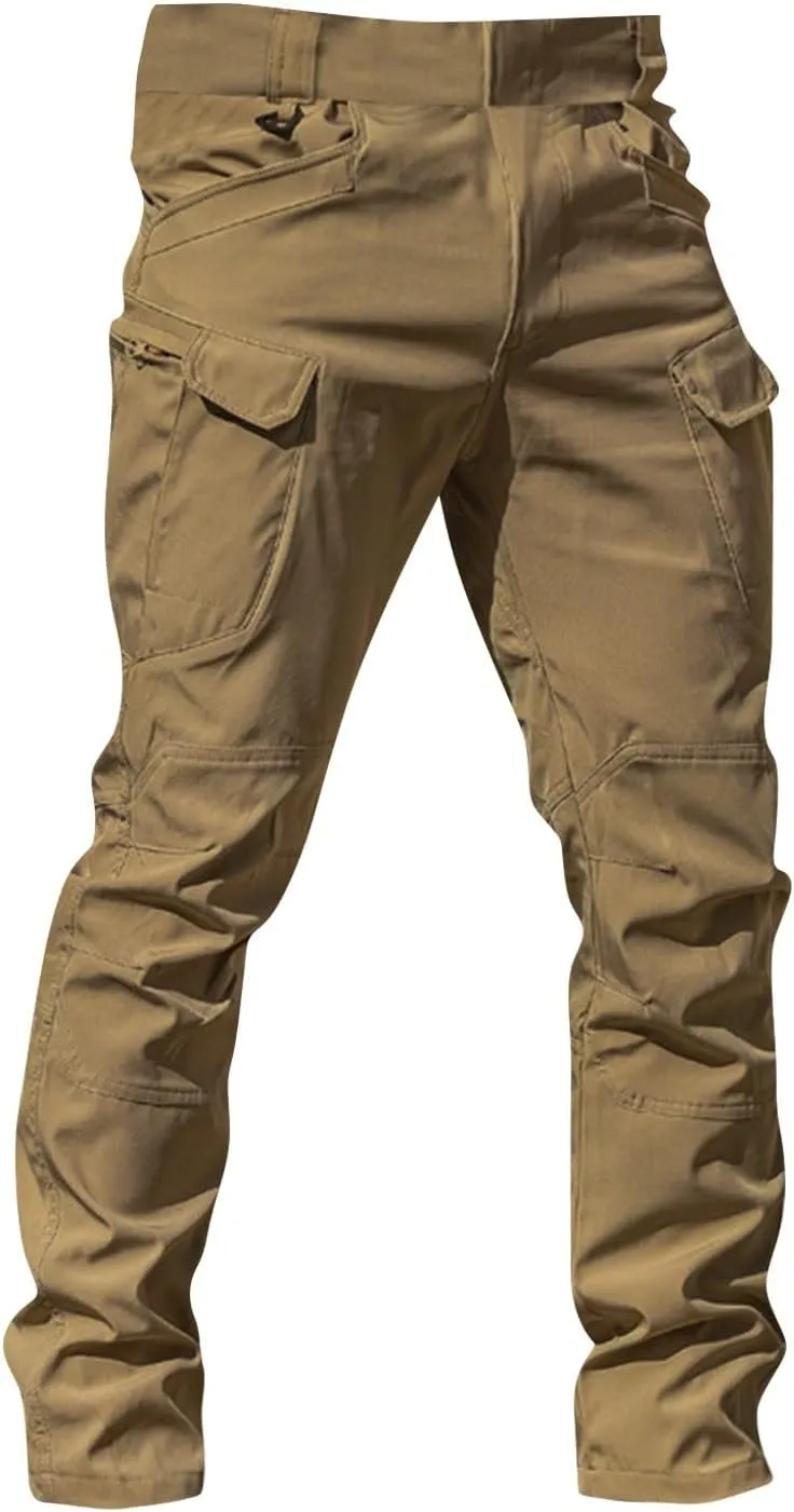 GOFULY Cargo Pants for Men Ripstop Stretch Hiking Pants Convertible Multi Pockets Big and Tall Baggy Pants Travel Trousers