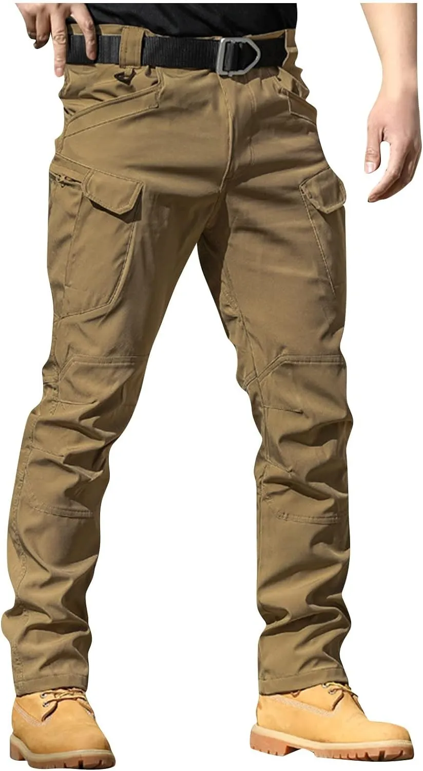 GOFULY Cargo Pants for Men Ripstop Stretch Hiking Pants Convertible Multi Pockets Big and Tall Baggy Pants Travel Trousers