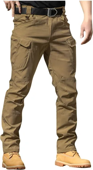 GOFULY Cargo Pants for Men Ripstop Stretch Hiking Pants Convertible Multi Pockets Big and Tall Baggy Pants Travel Trousers