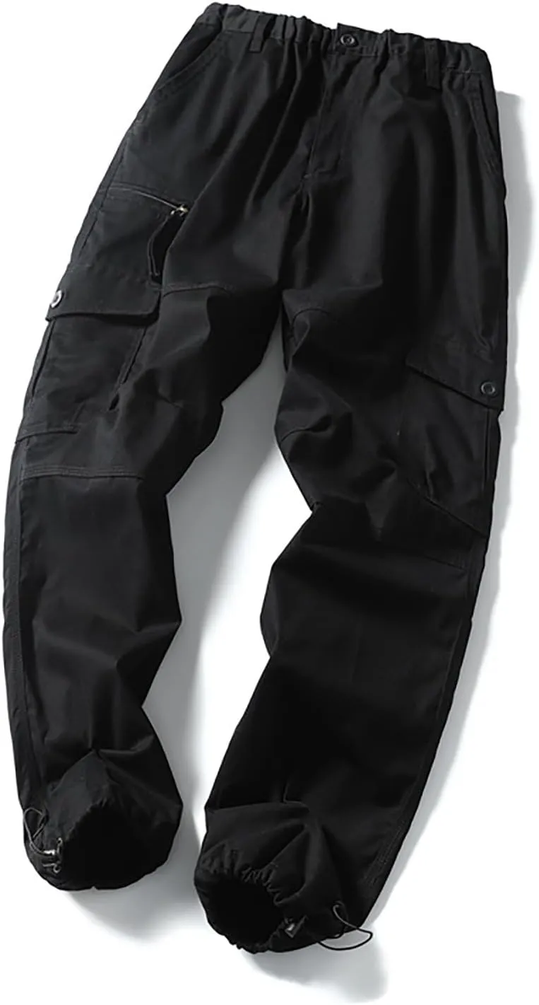 GOFULY Cargo Pants Mens Ripstop Stretch Baggy Sweatpants with Multi Pockets Y2K Hiking Pants Convertible Tall Pants Casual