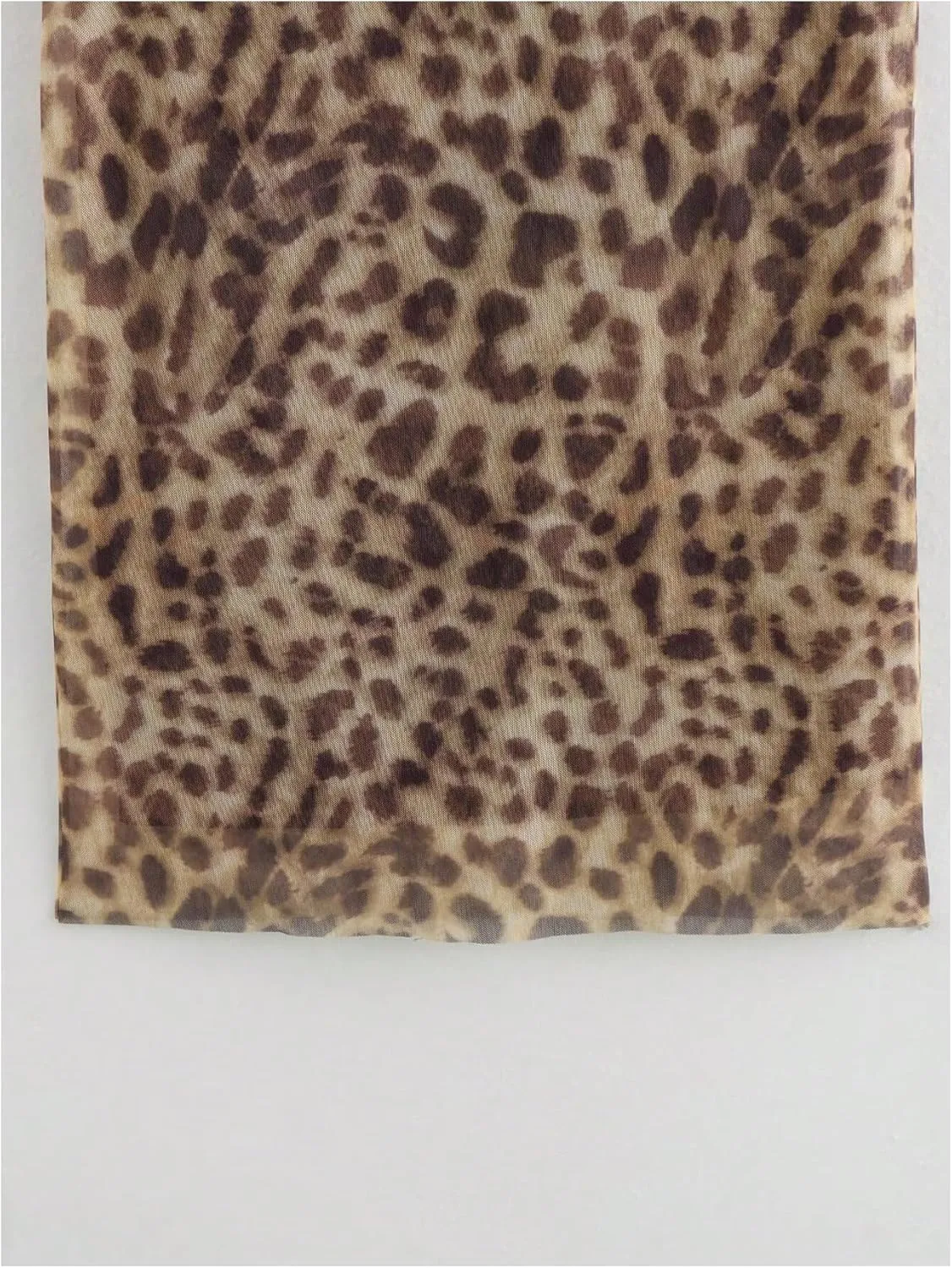 GORGLITTER Women's Cheetah Animal Print Mesh Long Skirts Y2k Leopard Bodycon Maxi Skirt Trendy Fall