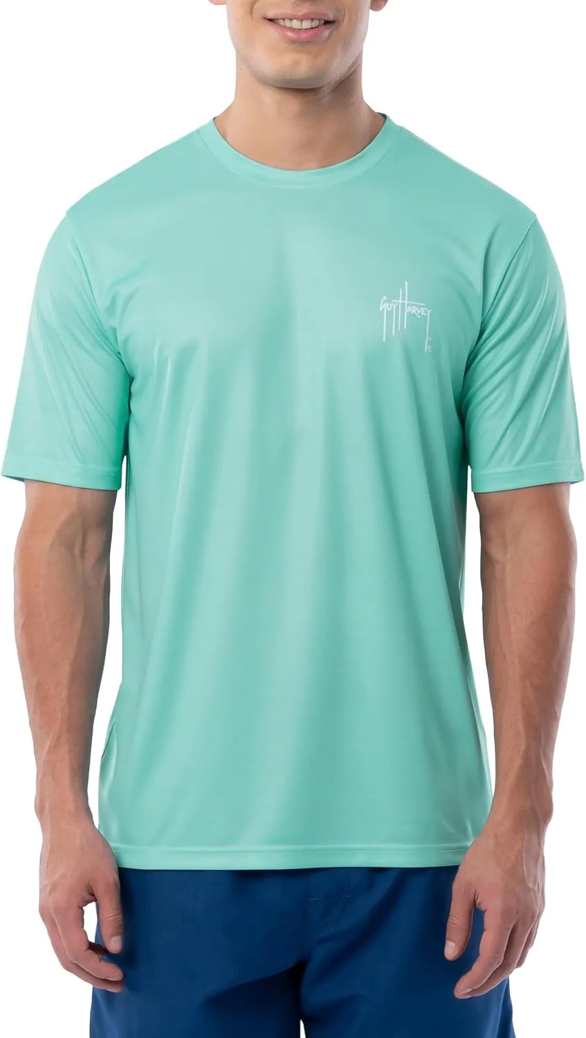 Guy Harvey Men's Short Sleeve Performance T-Shirt with UPF 30  Sun Protection