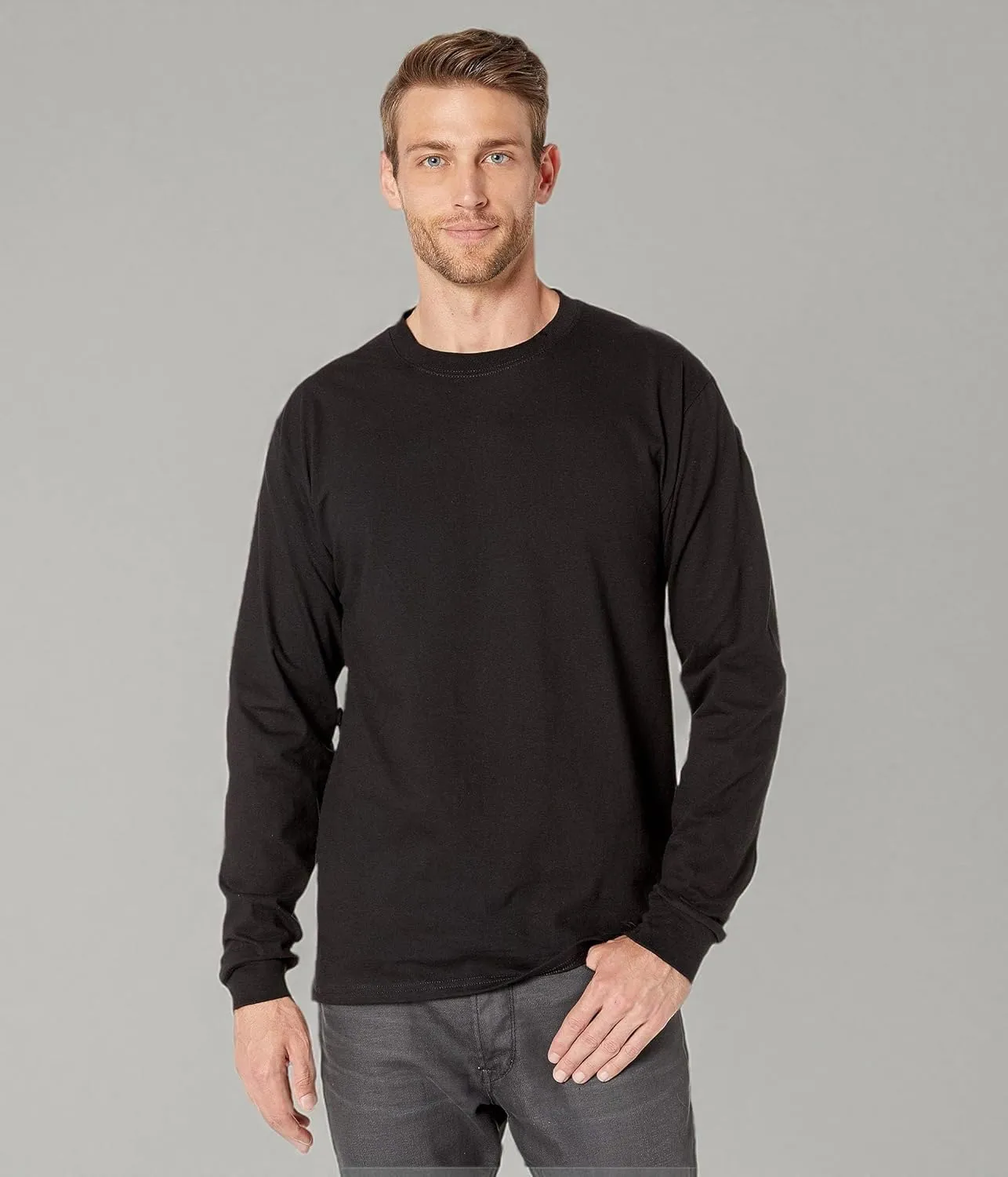 Hanes Men's Beefy Long Sleeve Shirt, 1 or 2 Pack