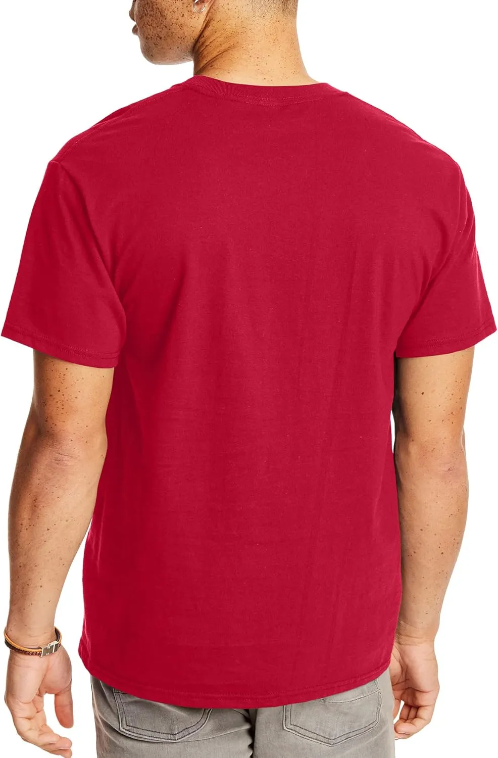 Hanes Men's Heavyweight Pocket T-Shirt, Beefy-T Full-Cut Cotton Pocket Tee for Men, Crewneck T-Shirt For Men, 1 or 2 Pack