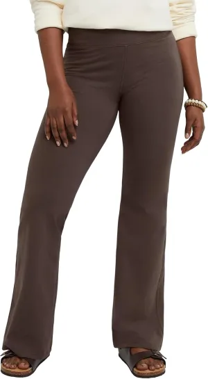 Hanes Women's Originals Jersey Flare Leg, Bell Bottom Stretch Pants, 31"