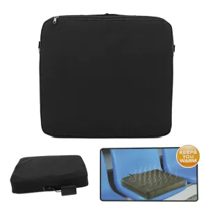 Heated Cushion Stadium Outdoor Sporting Car Auto Seat Comfort Support Black 15"