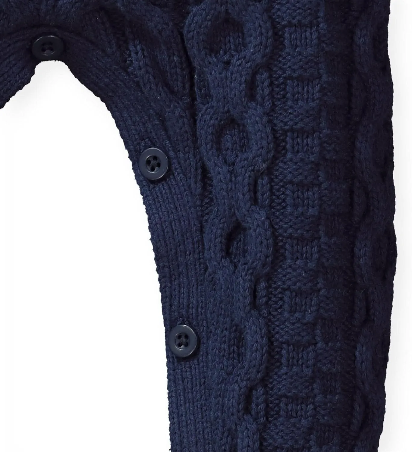 Hope & Henry Layette Baby Cable Knit Sweater Romper