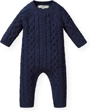Hope & Henry Layette Baby Cable Knit Sweater Romper
