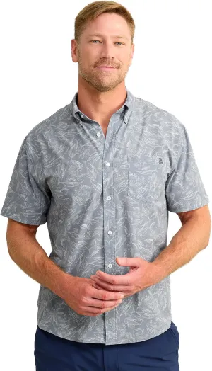 HUK Men's Kona Short Sleeve Fishing Button Down Shirt