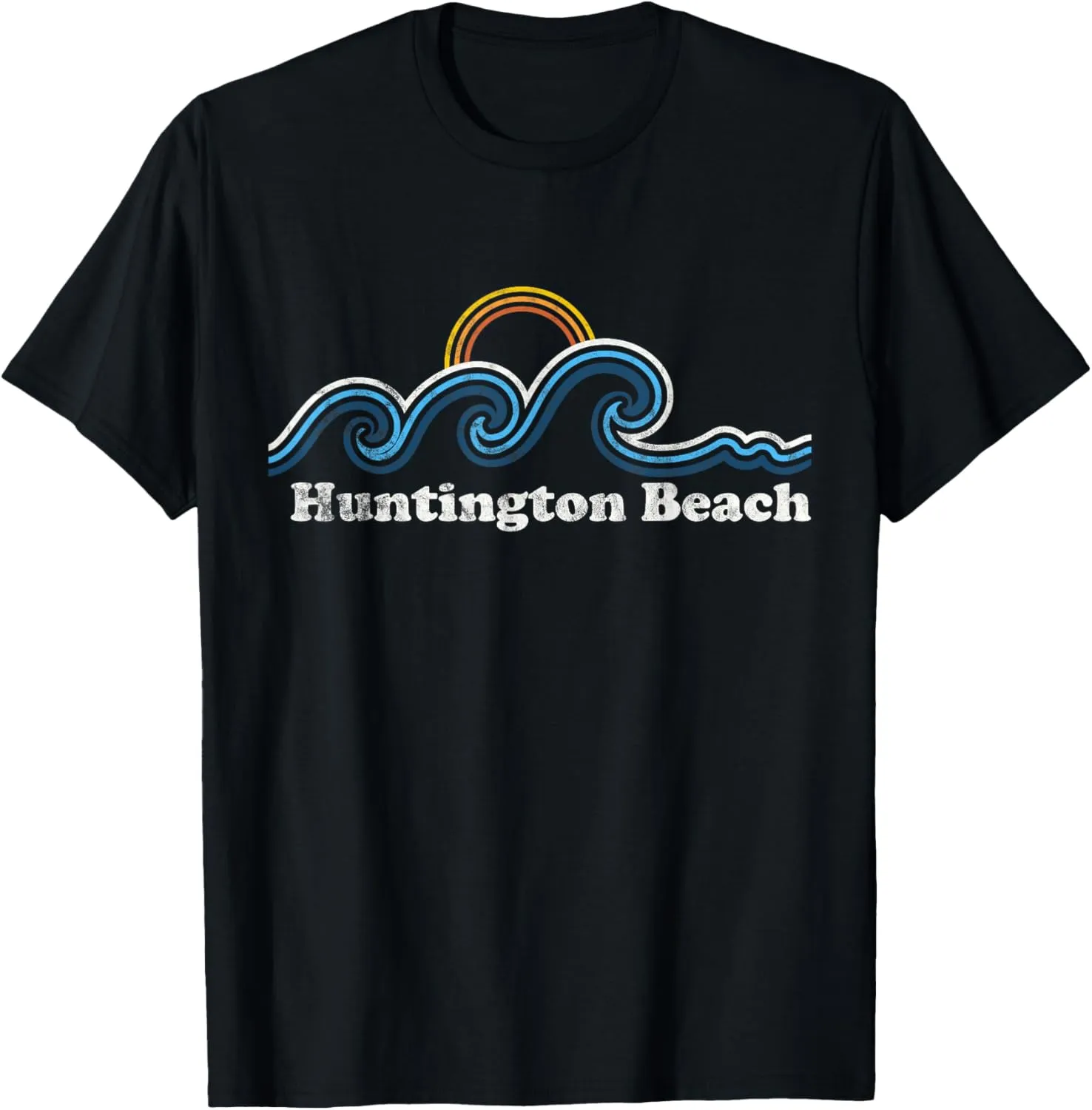 Huntington Beach California Sufing Sunset Beach Vintage T-Shirt