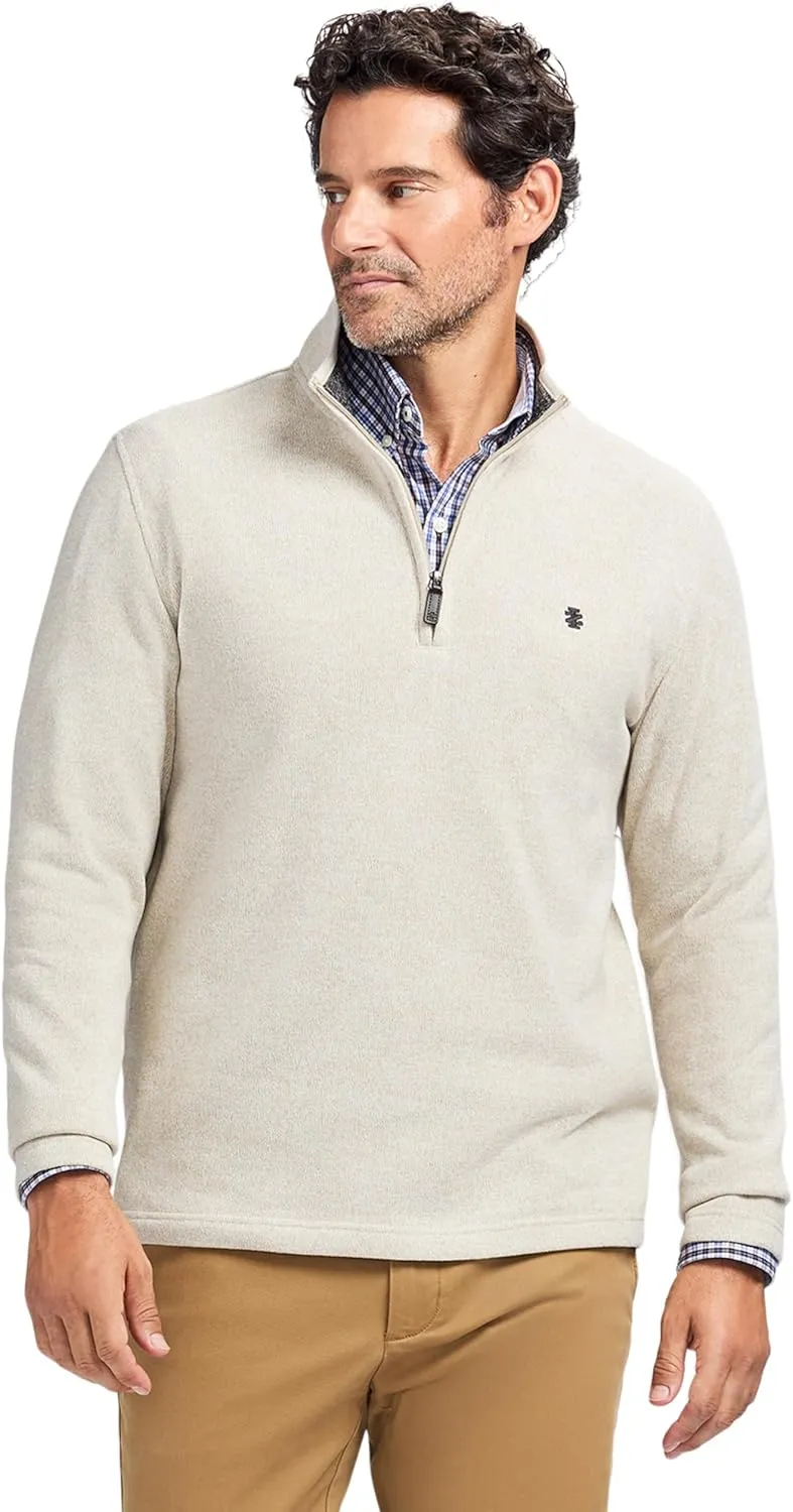 IZOD Men's Thermosoft Quarter Zip Sweater Fleece Pullover