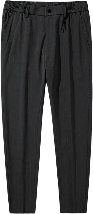 JEShifangjiusu Men's Skinny-Fit Wrinkle-Free Comfort Pants Stretch Chino Pant Trousers Dress Pants Slim Fit Skinny Suit Pants (31,Black), Black, 31