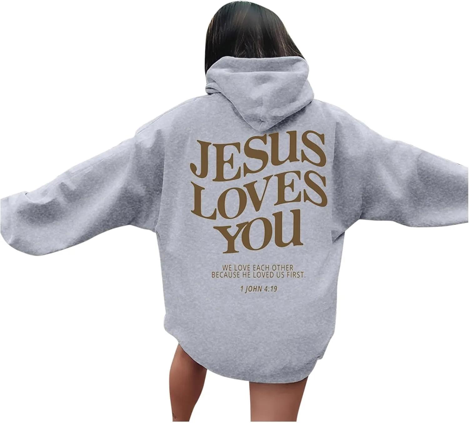Jesus Loves You Hoodie Christian Jesus Saves Faith Sweatshirt Man Woman Pullover Tops Streetwear Gift Y2K Clothes