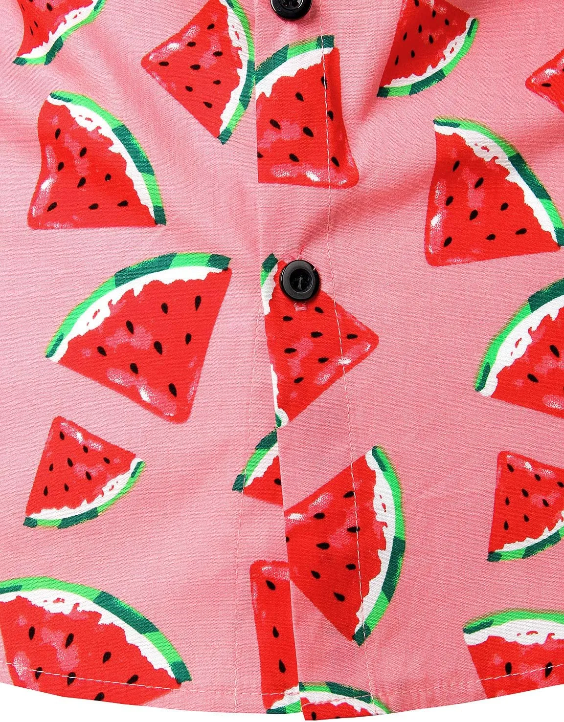 JOGAL Men's Cotton Button Down Short Sleeve Hawaiian Shirt