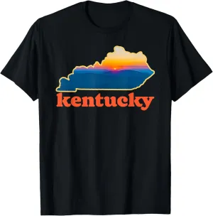 Kentucky Outdoors Vintage Sunset & Mountains Nature Design T-Shirt