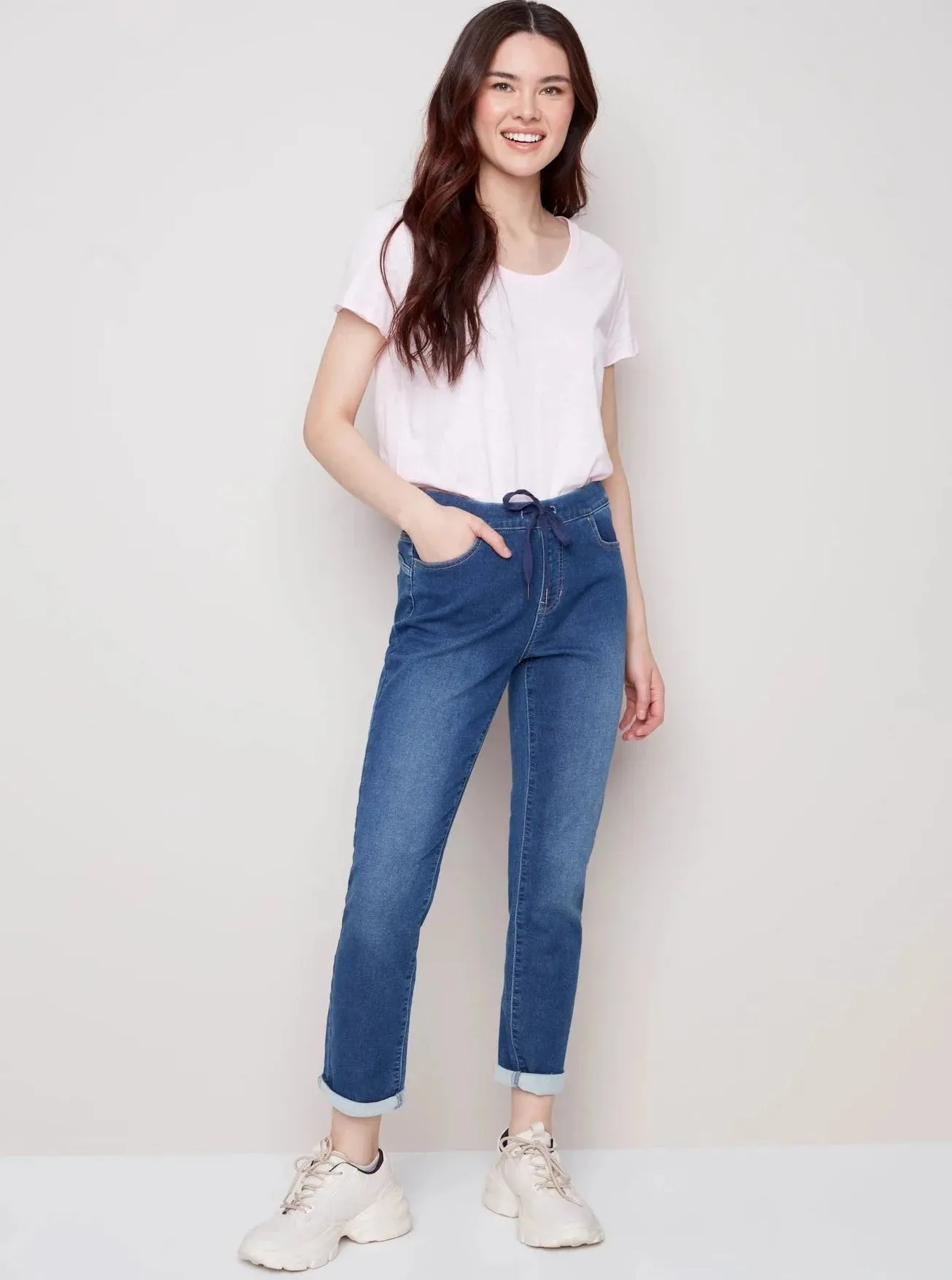 Knit Denim Jogger [Indigo-C5347]