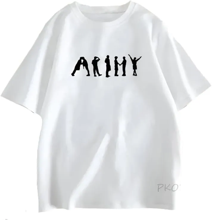 Kpop J-Hope Permission to Dance T-Shirt  100% Organic US Cotton Unisex B-TS Army Tee, Bangtan Merch Streetwear for Men & Women White/M