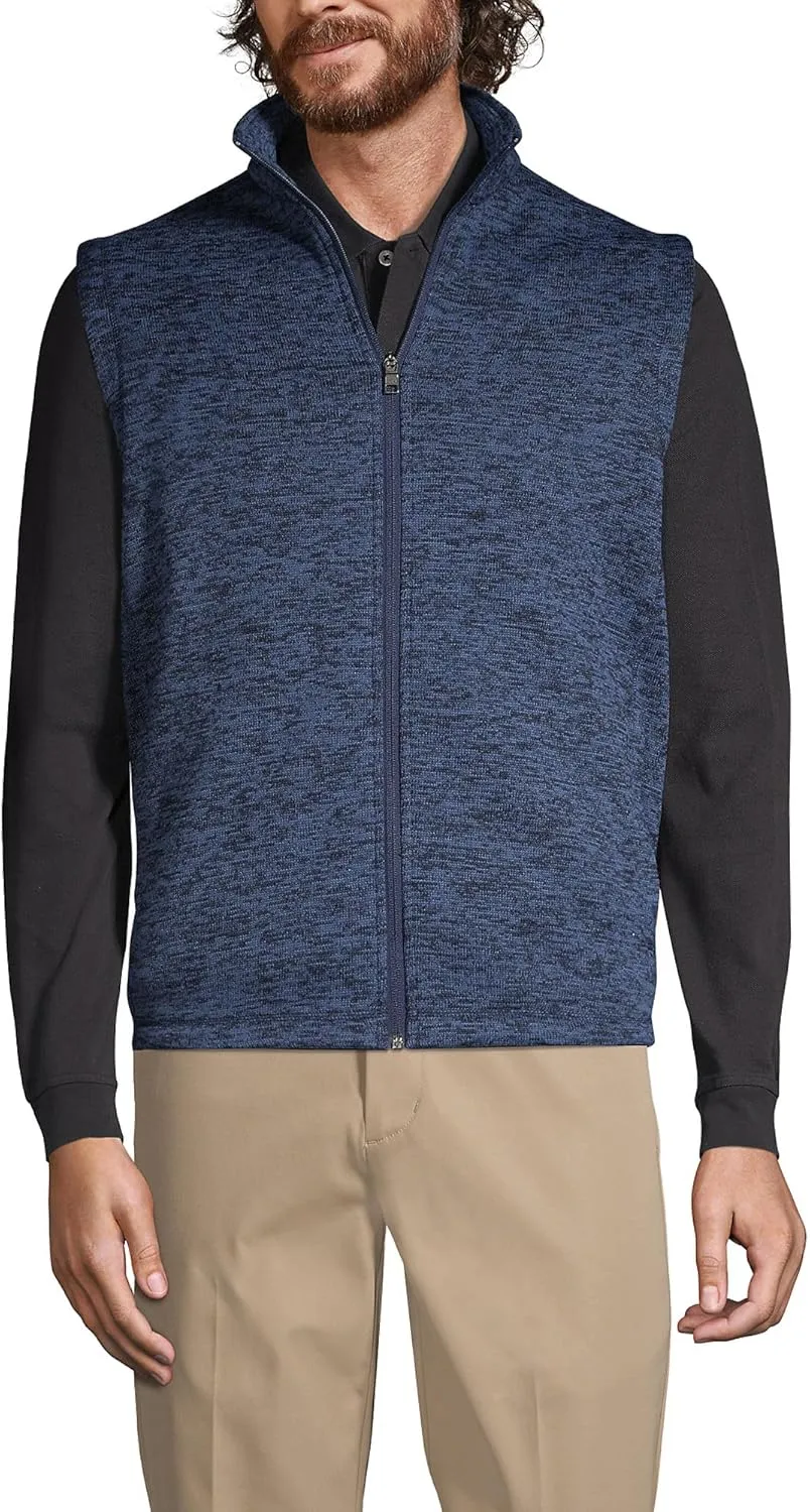 Lands' End School Uniform Men's Sweater Fleece Vest