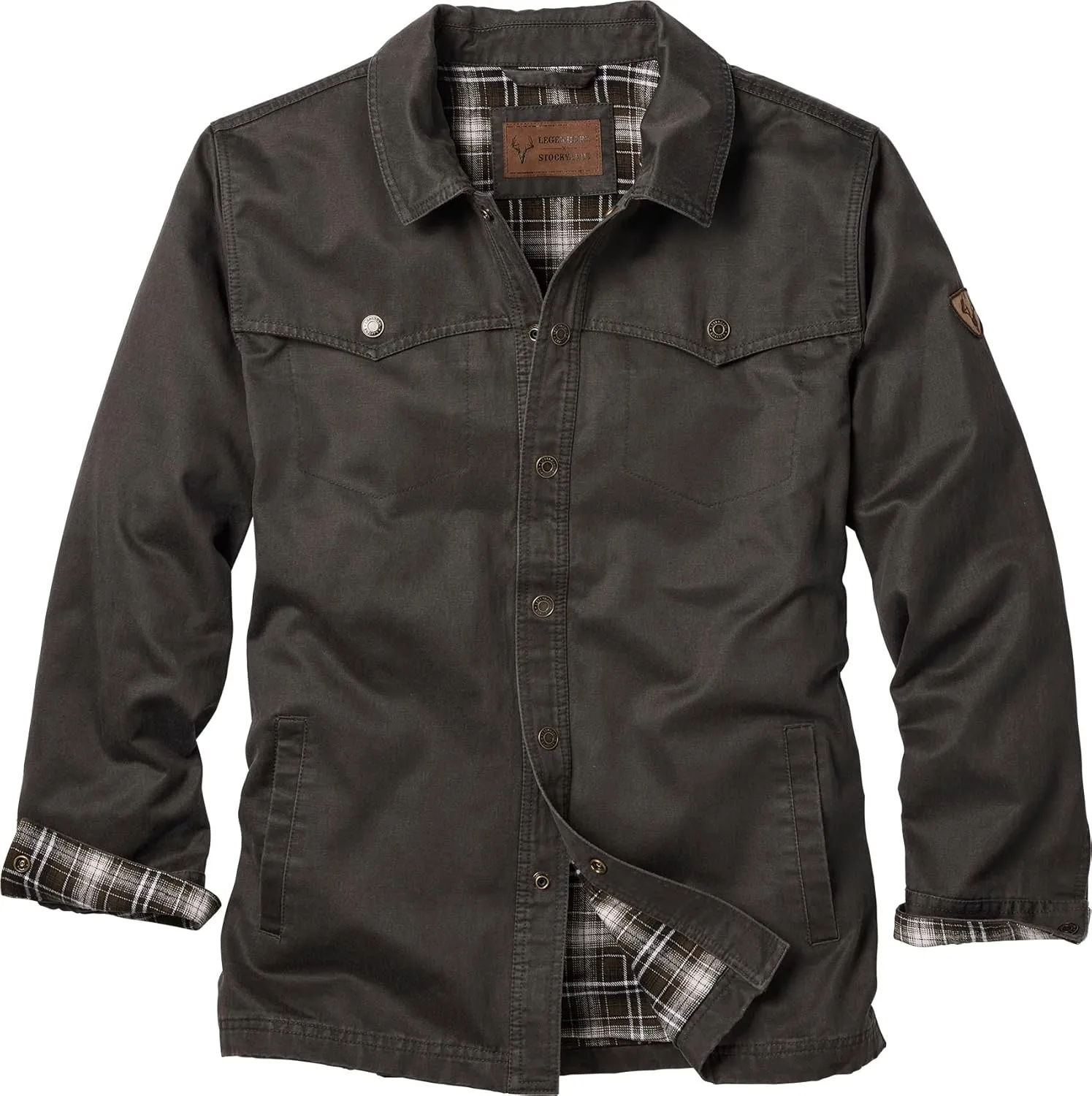 Legendary Whitetails Men's Stockyards Lonestar Waxed Canvas Shirt Jacket