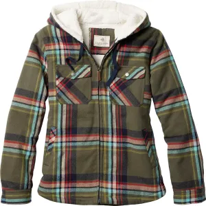 Legendary Whitetails Women's Woodland Berber Lined Hooded Shirt Jacket