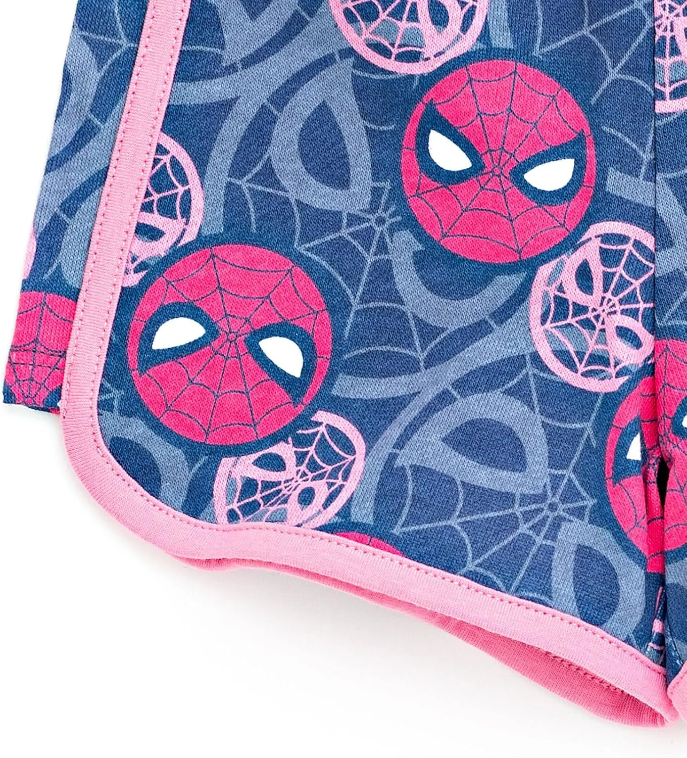 Marvel Spider-Man Girls Cosplay Tank Top and French Terry Dolphin Shorts Outfit Set Toddler to Big Kid Sizes (2T - 14-16)