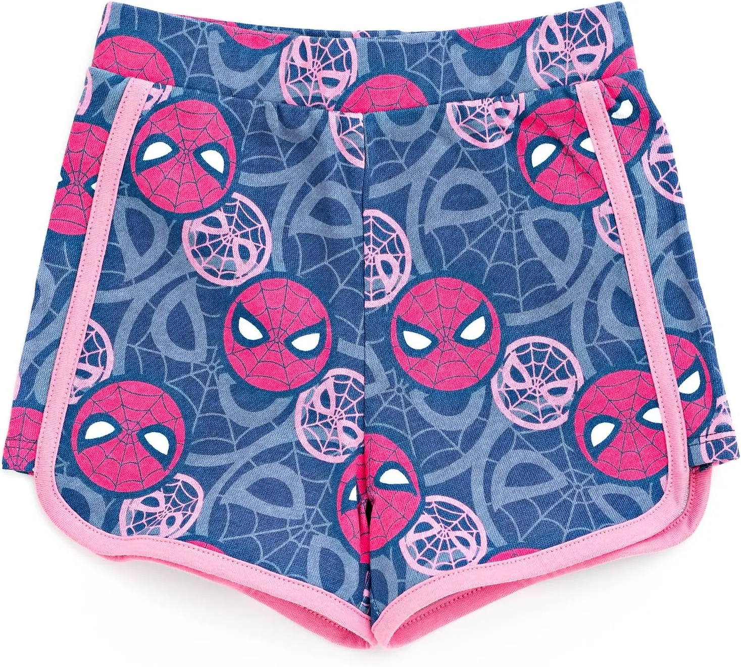 Marvel Spider-Man Girls Cosplay Tank Top and French Terry Dolphin Shorts Outfit Set Toddler to Big Kid Sizes (2T - 14-16)