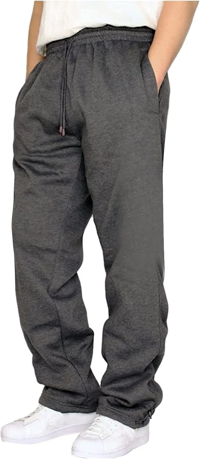 Mens Cargo Pants Casual Joggers, Big and Tall Athletic Pants Cotton Loose Baggy Pants, Straight Leg Sweatpants