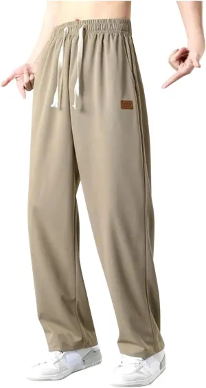 Men's Combat Cargo Pants Casual Linen Stretch Elastic Waist Pant Sweatpants Joggers Loose Training Gym Running