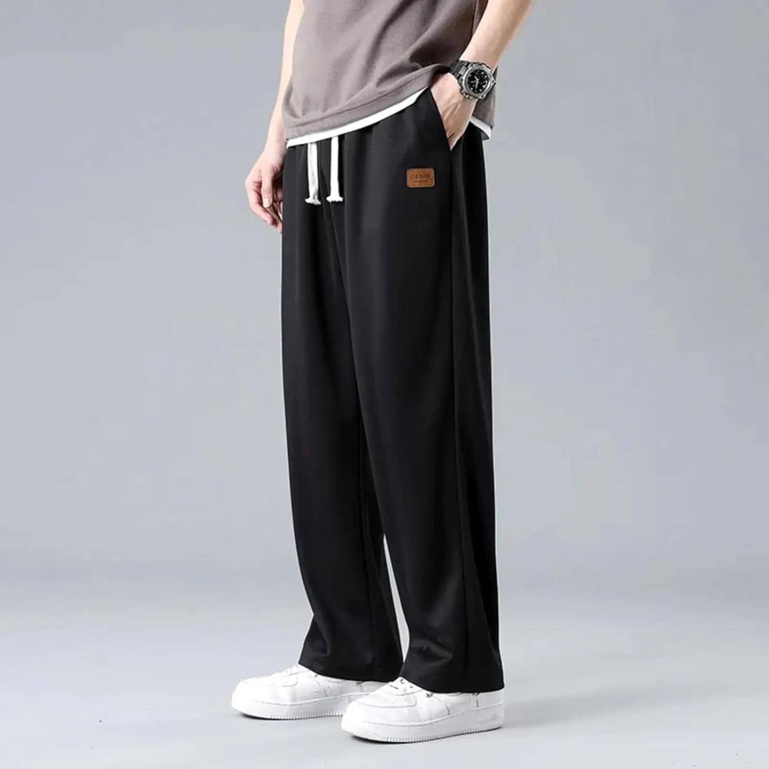 Men's Combat Cargo Pants Casual Linen Stretch Elastic Waist Pant Sweatpants Joggers Loose Training Gym Running