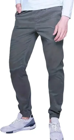 Mens Pants Casual Wrinkle-Resistant Flat-Front Chino Pant Slim Fit Slacks Work Utility Pant Tapered Trousers for Daily