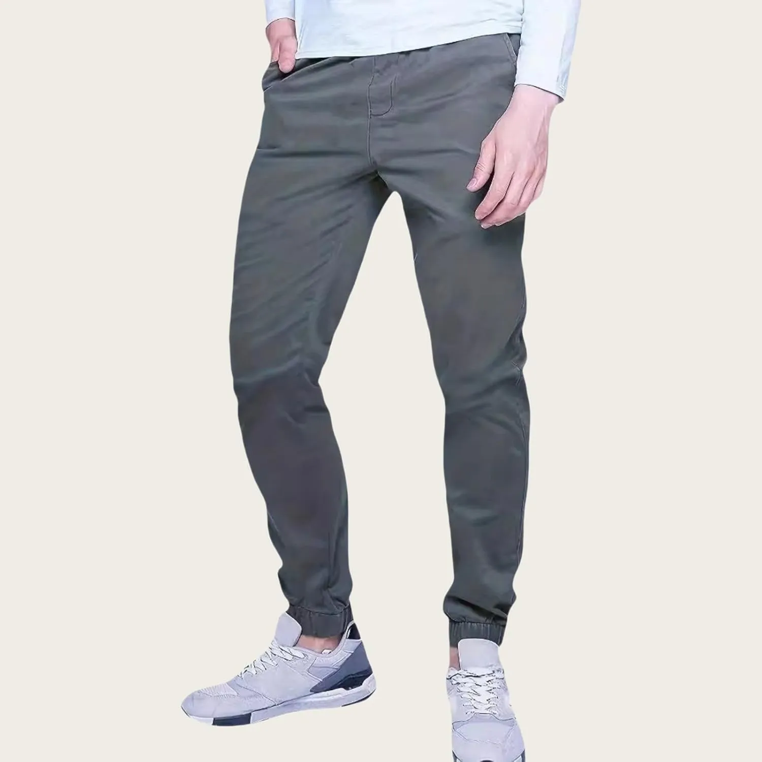 Mens Pants Casual Wrinkle-Resistant Flat-Front Chino Pant Slim Fit Slacks Work Utility Pant Tapered Trousers for Daily
