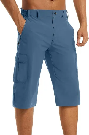 Mens Quick Dry Lightweight 3/4 Hiking Walking Shorts Outdoor Thin Work Climbing Capris Shorts ith Multi Pockets 2024 Fashion