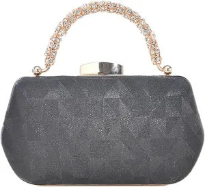 Mini Ladies Satin Evening Handbag Rhinestone Clutch Bag Elegant Shoulder Purse for Wedding Banquet Party
