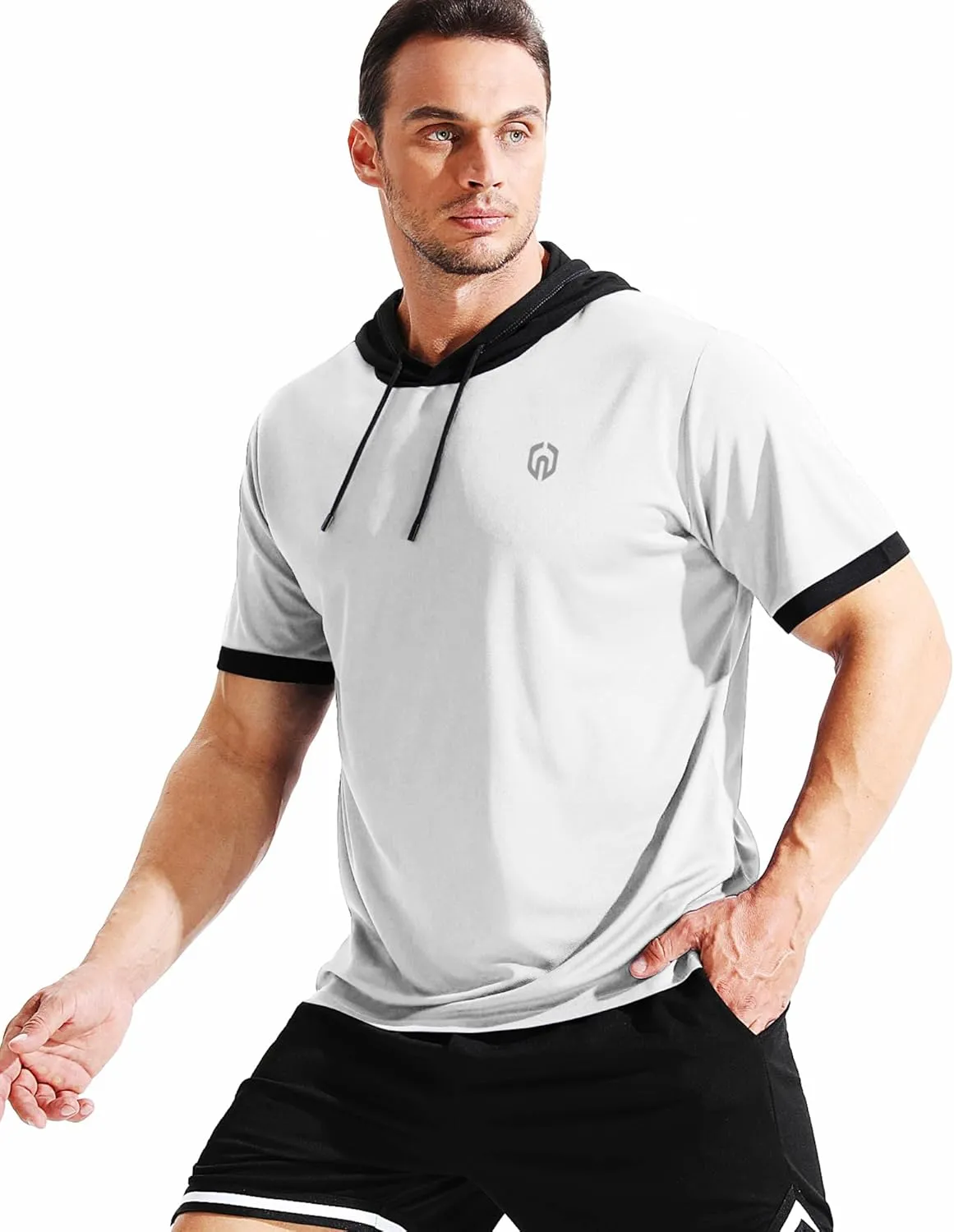 NELEUS Men's Dry Fit Performance Athletic Shirt with Hoods