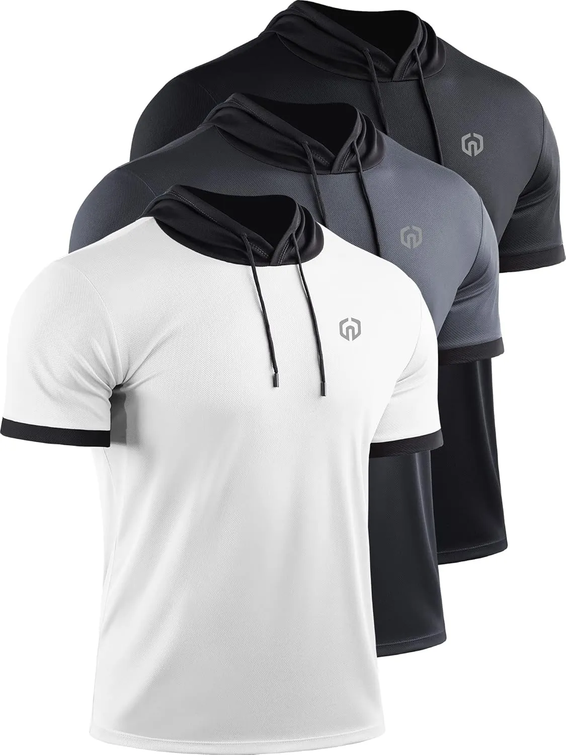 NELEUS Men's Dry Fit Performance Athletic Shirt with Hoods