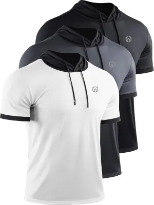 NELEUS Men's Dry Fit Performance Athletic Shirt with Hoods