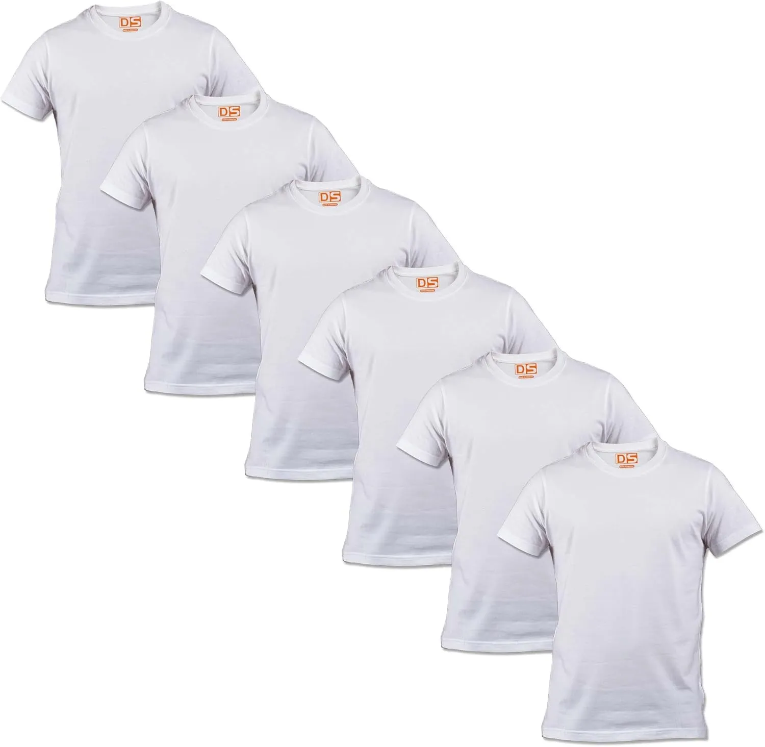 Pack of White T Shirts for Men and Women, Ultra Soft Cotton - Round Neck - Short Sleeves and Fitting Style Plain White Tshirt