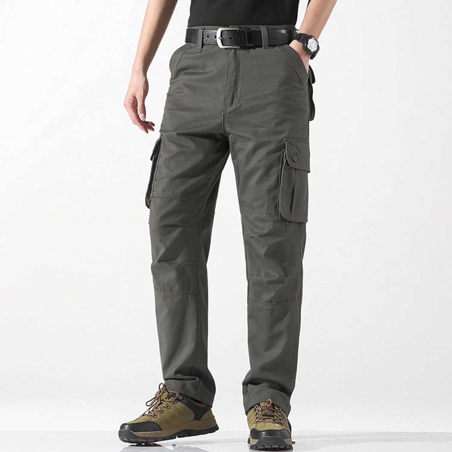 Pants for Men Cargo Work Pants for Men Men's Work Pants Relaxed Fit Fleece Lined Jeans Pants Men Mens Carpenter