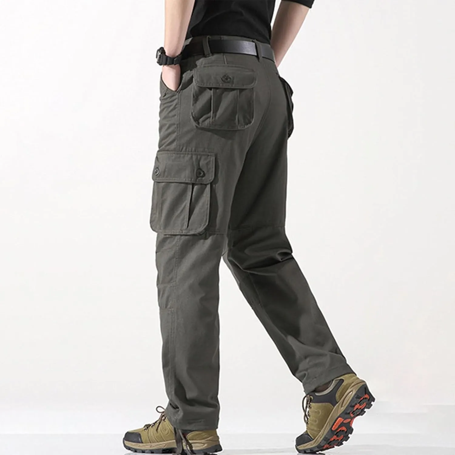 Pants for Men Cargo Work Pants for Men Men's Work Pants Relaxed Fit Fleece Lined Jeans Pants Men Mens Carpenter