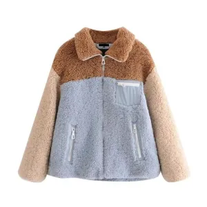 PATCHWORK FUR JACKET COAT