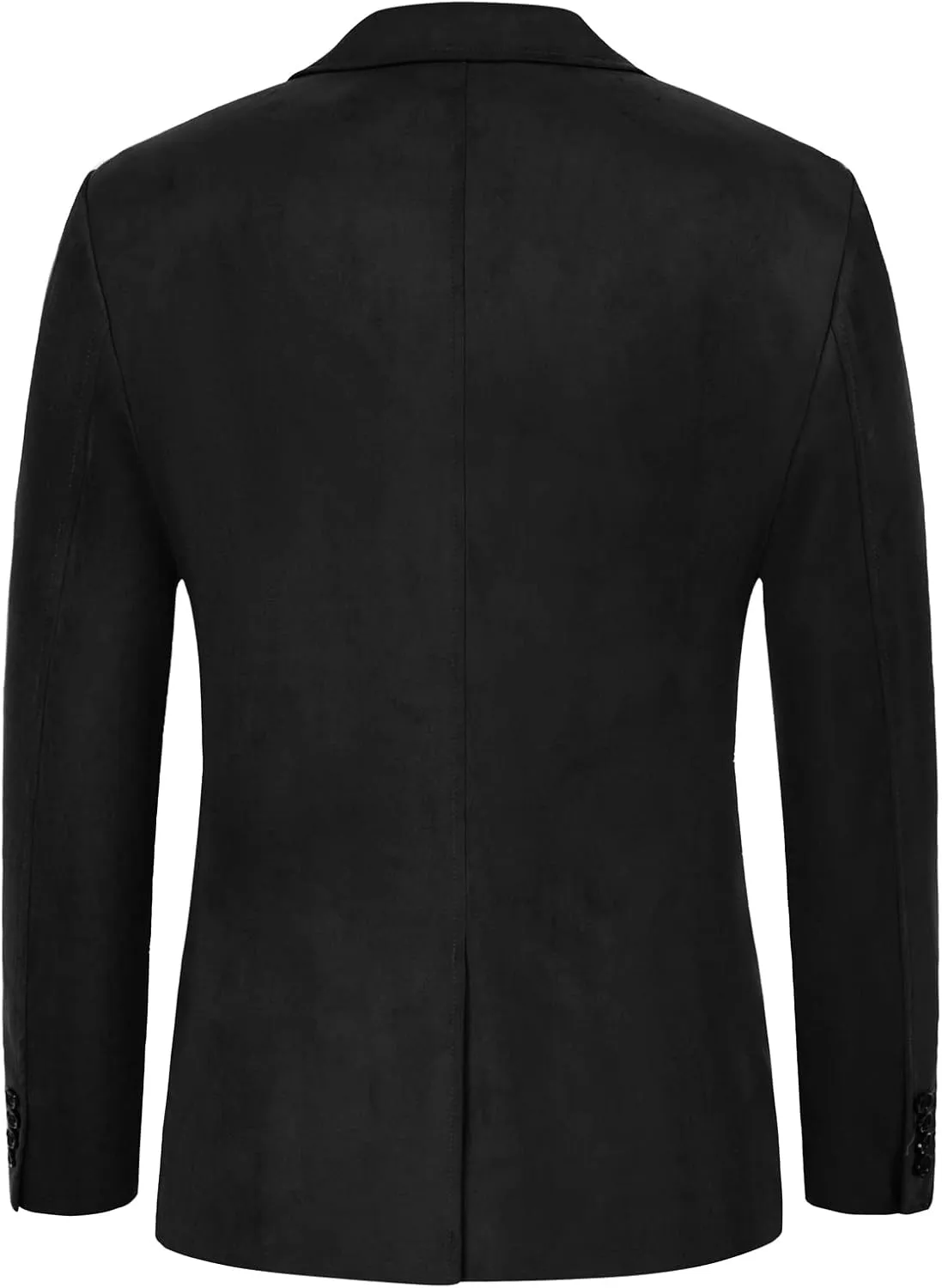 PJ PAUL JONES Mens Blazer Jacket Faux Leather Suit Jacket Casual 2 Buttons Suede Sport Blazer Coat with Pockets