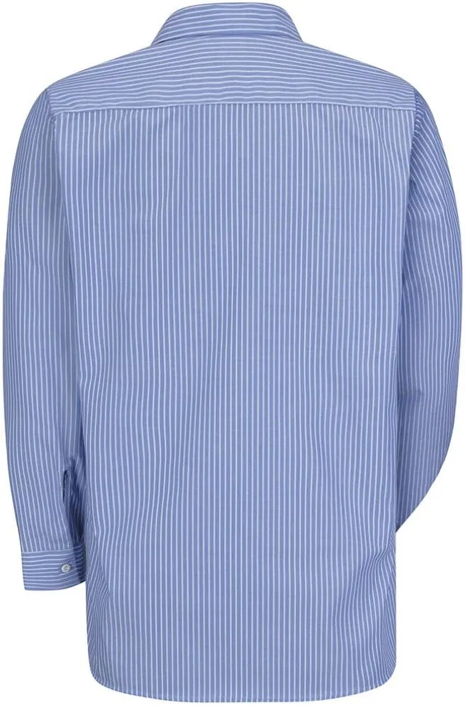 Red Kap Men's Long Sleeve Industrial Stripe Work Shirt