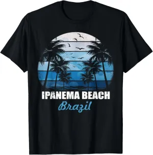 Retro Ipanema Beach Sunset Vintage Vacation Souvenir T-Shirt