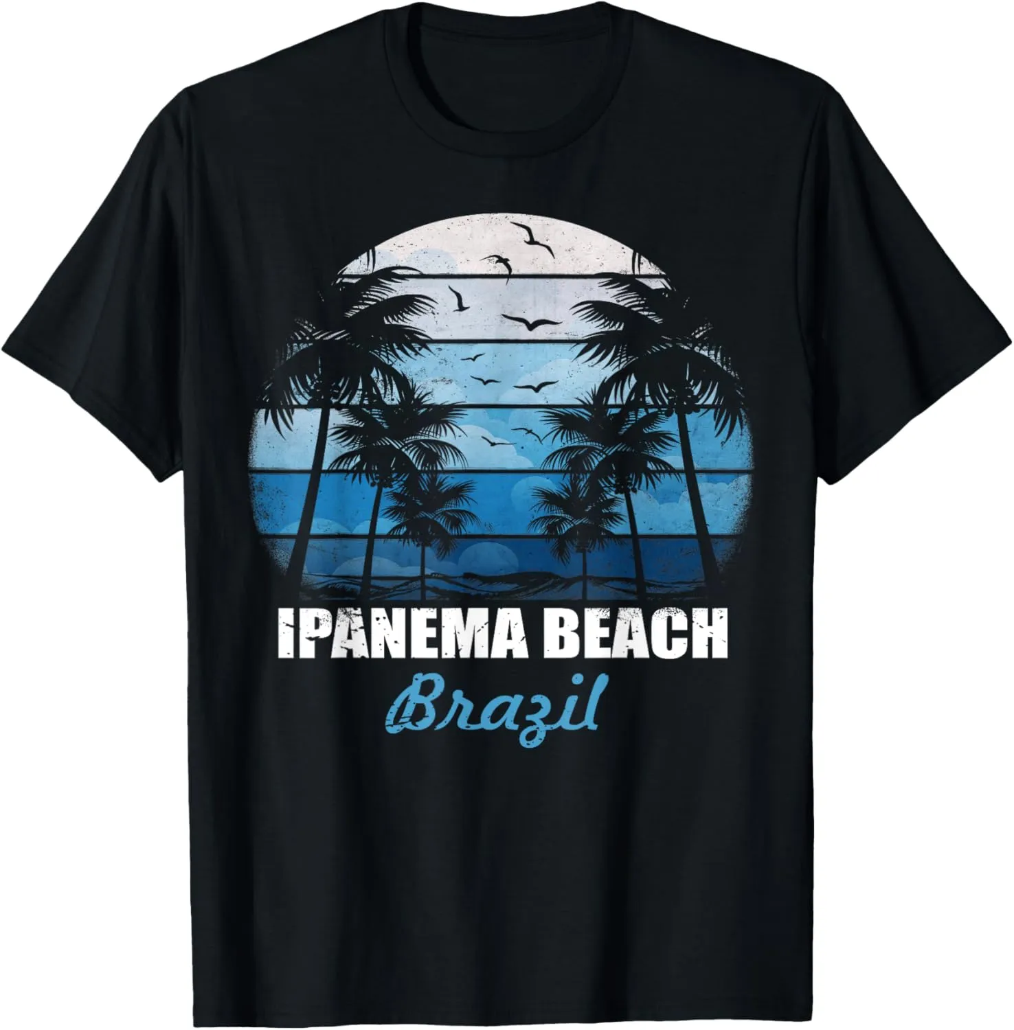 Retro Ipanema Beach Sunset Vintage Vacation Souvenir T-Shirt