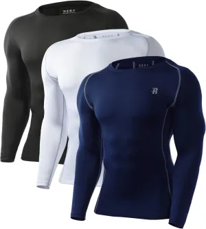 Runhit Compression Shirts for Men Long Sleeve Cool Dry Athletic Workout Tee Shirts Fishing Sun Shirts Sports Thermal Tights